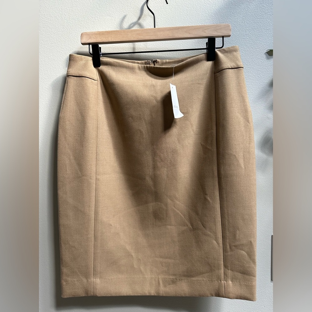 Ann Taylor Camel Pencil Skirt